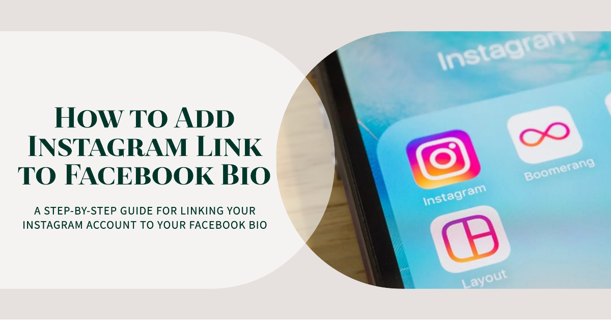how to add instagram link to facebook bio